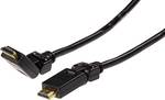 Câble de raccordement HDMI Schwaiger, HDMI mâle 90°/HDMI mâle, High Speed avec Ethernet, noir, 13 m