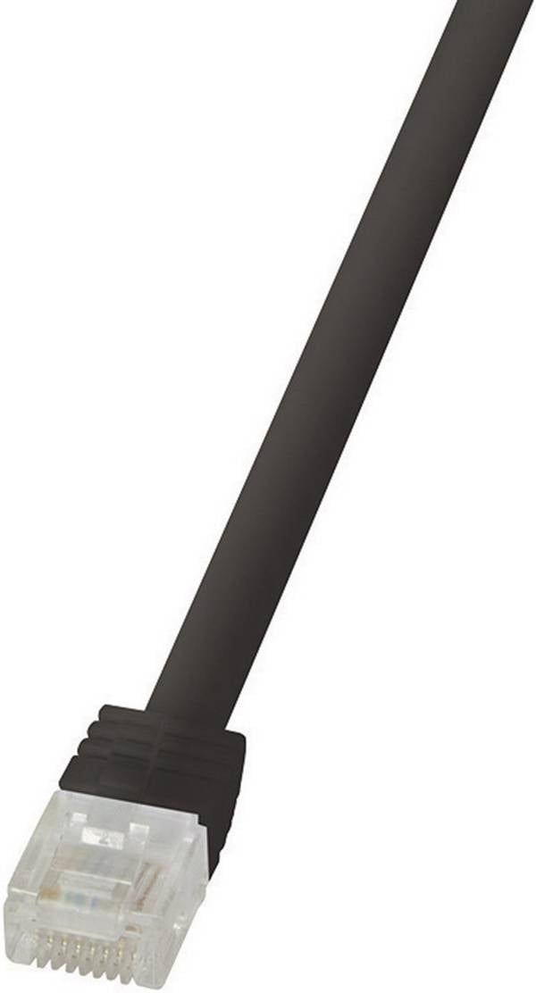 Câble réseau LogiLink CAT 6 U/UTP 0.25 m, noir  - CF2013U - [1x RJ45 mâle - 1x RJ45 mâle]