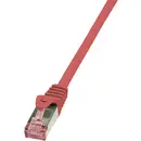 Câble réseau RJ45 CAT 6 S / FTP LogiLink - 2 connecteurs RJ45 - 1 m - Rouge - CQ2034S