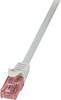 Câble réseau RJ45 CAT 6 U / UTP LogiLink - 2 connecteurs RJ45 - 0,25 m - Gris - CQ2012U