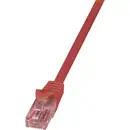 LogiLink CQ2064U RJ45 Câble réseau, câble patch CAT 6 U/UTP 3.00 m rouge ignifuge, avec cliquet d'encastrement 1 pc(s)