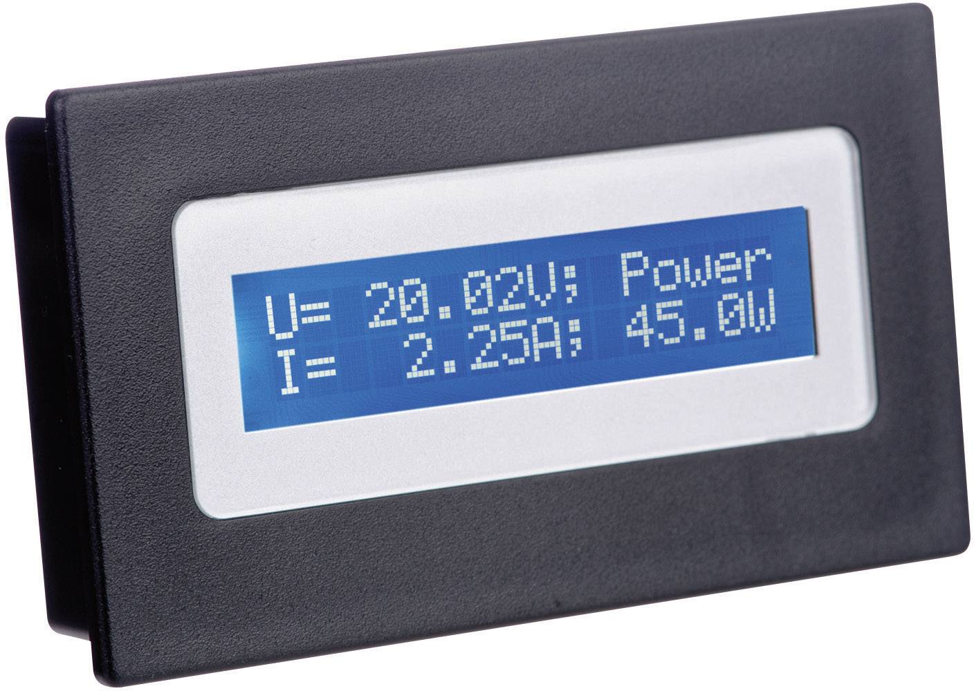 Affichage sur un appareil avec les valeurs : Tension 20,02 V, Courant 2,25 A, Puissance 45,0 W.