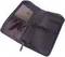 Un sac noir ouvert avec plusieurs compartiments, adapté pour ranger de petits objets ou des ustensiles.