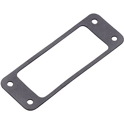 Joint rectangulaire plat avec quatre trous, utilisé pour la fixation ou l'étanchéité dans des applications mécaniques.