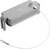 Protection rectangulaire en plastique gris avec fil de sécurité transparent ; utilisée pour sécuriser des objets ou des appareils.