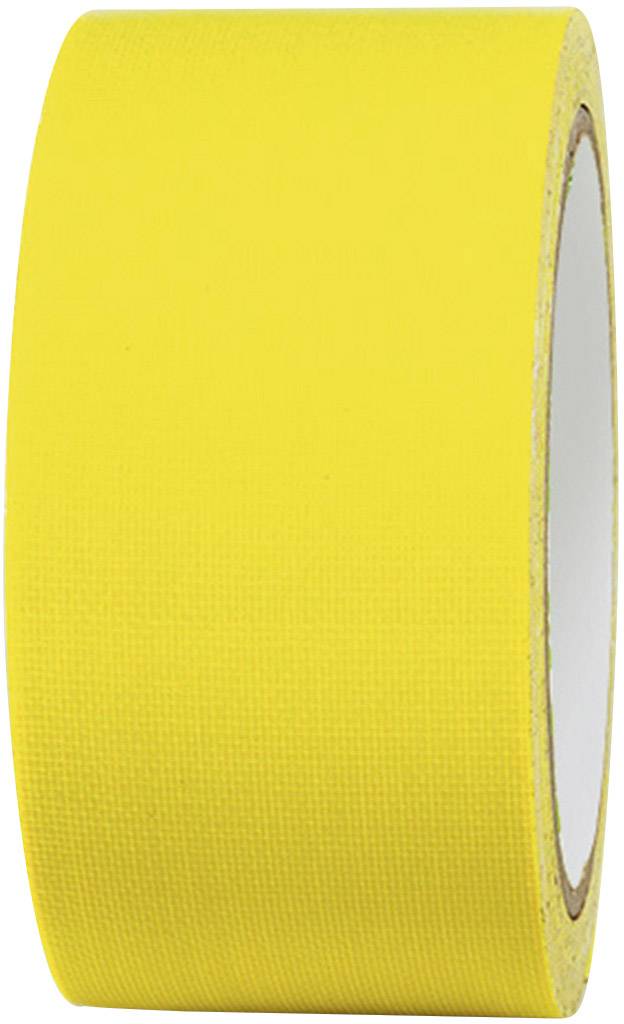 Ruban adhésif toilé 80FL5025EC TOOLCRAFT 80FL5025EC jaune fluorescent (L x l) 25 m x 50 mm adhésif thermofusible 1 pc(s)
