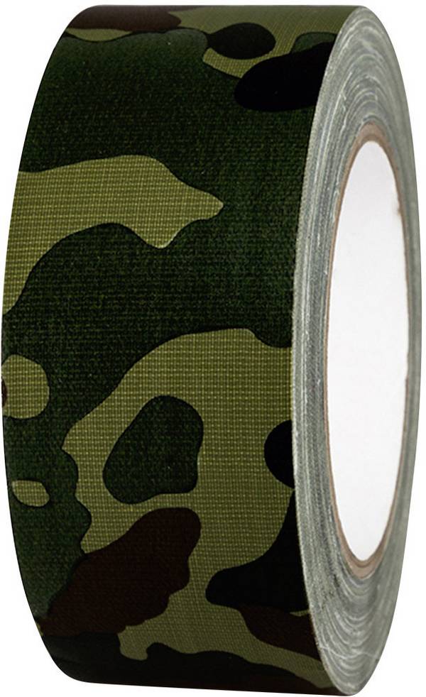 Ruban adhésif toilé 80B50L25CC TOOLCRAFT 80B50L25CC camouflage (L x l) 25 m x 50 mm adhésif thermofusible 1 pc(s)