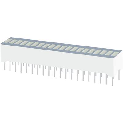 Une barre LED blanche avec de nombreuses broches en bas pour la connexion électronique, souvent utilisée dans les affichages numériques.