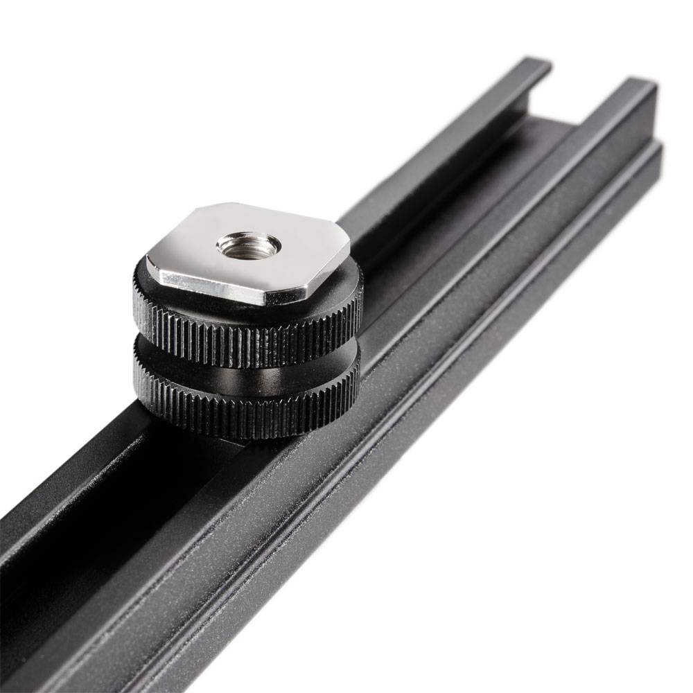 Walimex Walimex Flash Mount Extension Rail - Halterung Rail de rallonge pour sabot de flash Filetage extérieur=1/4"-1