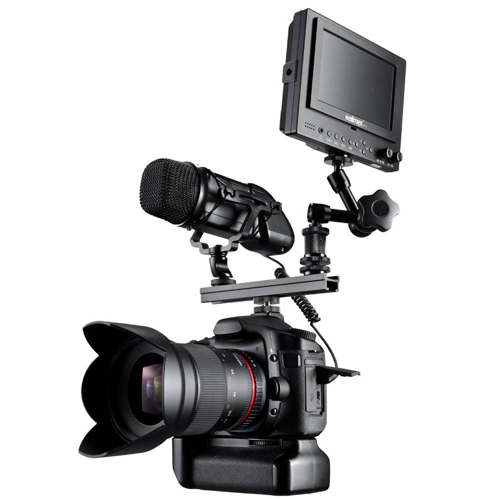 Walimex Walimex Flash Mount Extension Rail - Halterung Rail de rallonge pour sabot de flash Filetage extérieur=1/4"-2