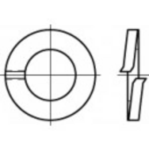 TOOLCRAFT  105670 Rondelle Grower Diamètre intérieur: 6.1 mm  DIN 127   Acier à ressort étamé par galvanisation 100 pc(s)