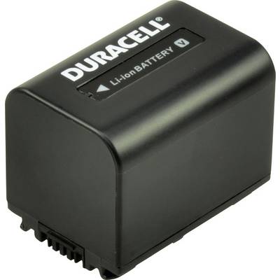 Une batterie lithium-ion Duracell noire portant l'inscription « Li-ion BATTERY ».