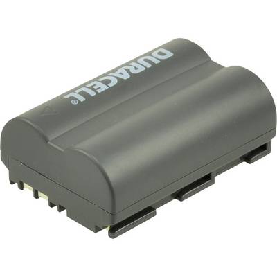 Un pack de batterie noir portant l'inscription 'Duracell'. La batterie a une forme incurvée et convient aux appareils électroniques.
