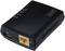 Adaptateur réseau noir avec quatre voyants lumineux en haut, port USB et un port Ethernet jaune sur le côté.