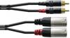 Câble adaptateur audio [2x XLR mâle - 2x Cinch-RCA mâle] Cordial CFU3MC noir 3.00 m