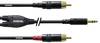Câble adaptateur audio [1x Jack mâle 3.5 mm - 2x Cinch-RCA mâle] Cordial CFY3WCC noir 3.00 m