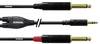 Câble adaptateur audio [1x Jack mâle 3.5 mm - 2x Jack mâle 6.35 mm] Cordial CFY3WPP noir 3.00 m