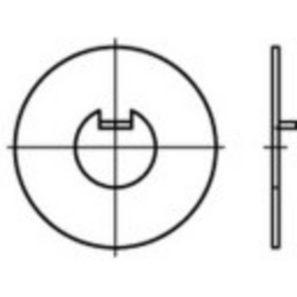 Rondelle frein d'écrou à ergot intérieur 72 mm    acier  10 pc(s) TOOLCRAFT  107427