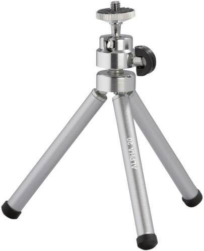 Trépied Cullmann ALPHA 20 1/4 pouce Hauteur de travail=7 - 18 cm argent