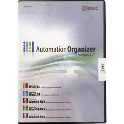 Emballage logiciel 'Automation Organizer Version 3.71' de IDEC. Contient les programmes WindCFG, WindLDR, WindO/I-NV2, WindO/I-NV3, WindO/I-NV4.