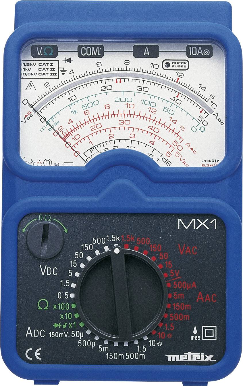 MX 24B METRIX - Multimètre numérique, LCD; (5000); Bargraphe:  34segm.20x/s; IP40; MX0024B-CZ