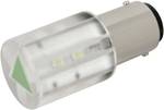 Voyant de signalisation LED Culot: BA15d vert 24 V/DC, 24 V/AC 1050 mcd