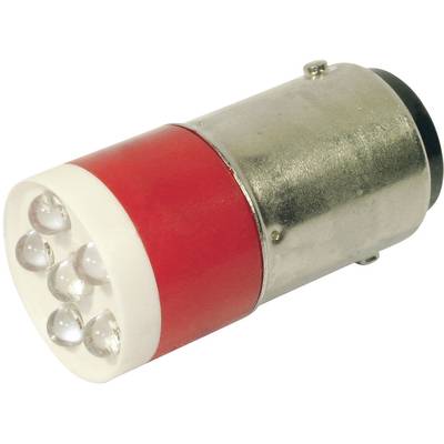 CML Voyant de signalisation LED BA15d  rouge 24 V/DC, 24 V/AC  1260 mcd  18640350C 