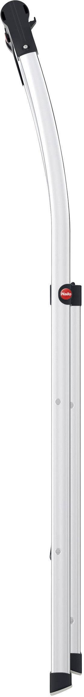 Support de selle de vélo en argent avec un design incurvé et un support de selle noir.