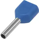 Embout double d'extrémité de câble TRU COMPONENTS TE075-08LB 0.75 mm² x 8 mm partiellement isolé bleu clair 100 pc(s)