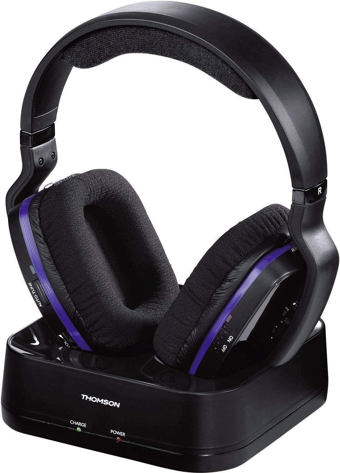 Casque Supra Auriculaire Sans Fil Circum Aural Thomson Whp Bk Volume R Glable Noir Conrad Fr