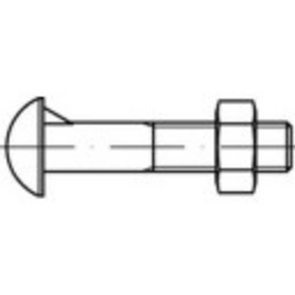 Vis semi-ronde à ergot TOOLCRAFT 111758  200 pc(s) M8 35 mm tête semi-ronde 6 pans extérieurs acier N/A