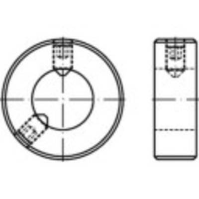 Dessin technique d'une pièce cylindrique, vue de dessus et vue latérale, avec perçages et croix marquant les positions.