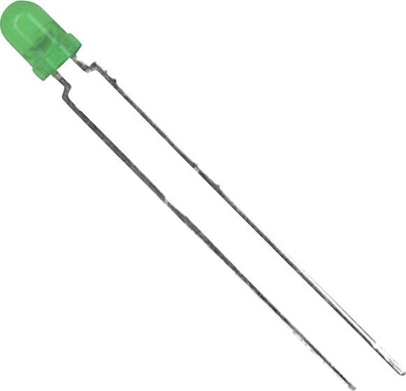 Vishay TLHG4400 LED vert rond 3 mm 13 mcd 60 ° 30 mA 2.4 V-0