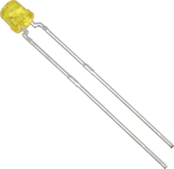 Vishay TLVY4200 LED jaune cylindrique 3 mm 30 mcd 170 ° 30 mA 2.4 V