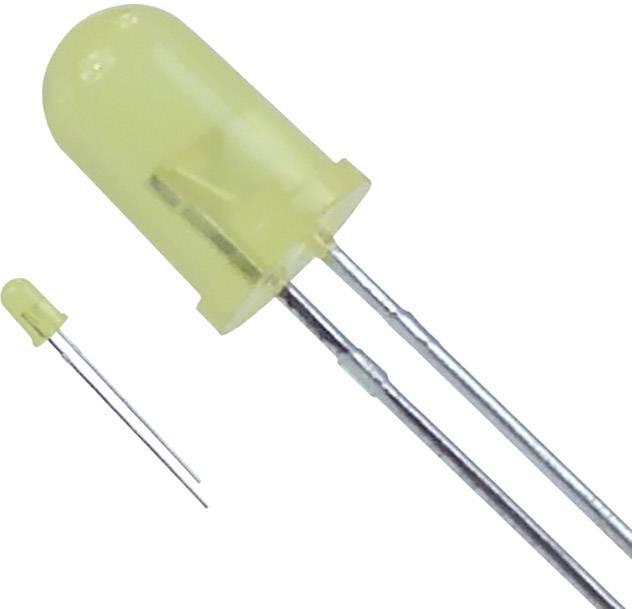 Lite-On LTL-4253 LED jaune rond 5 mm 19 mcd 36 ° 20 mA 2.1 V