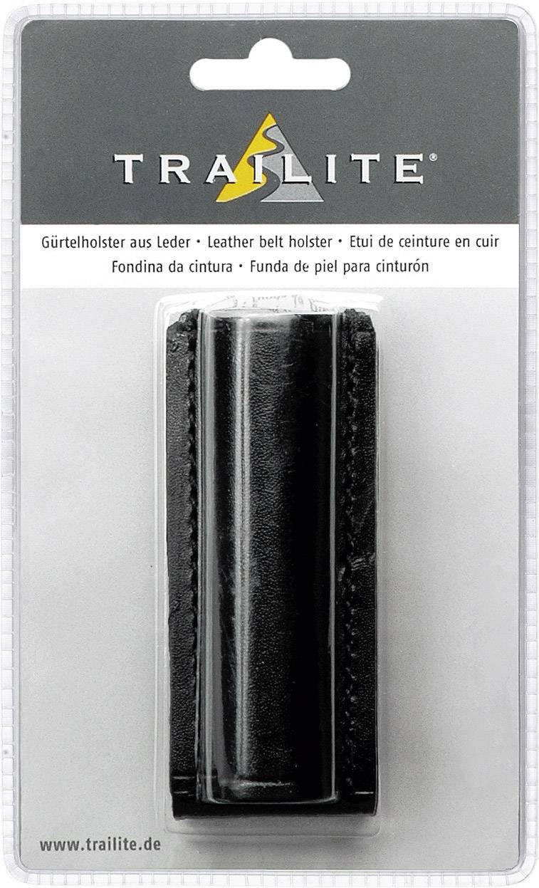 Emballage avec étui en cuir noir pour ceinture de la marque TraiLite. Adapté pour porter des outils ou des lampes de poche à la ceinture.