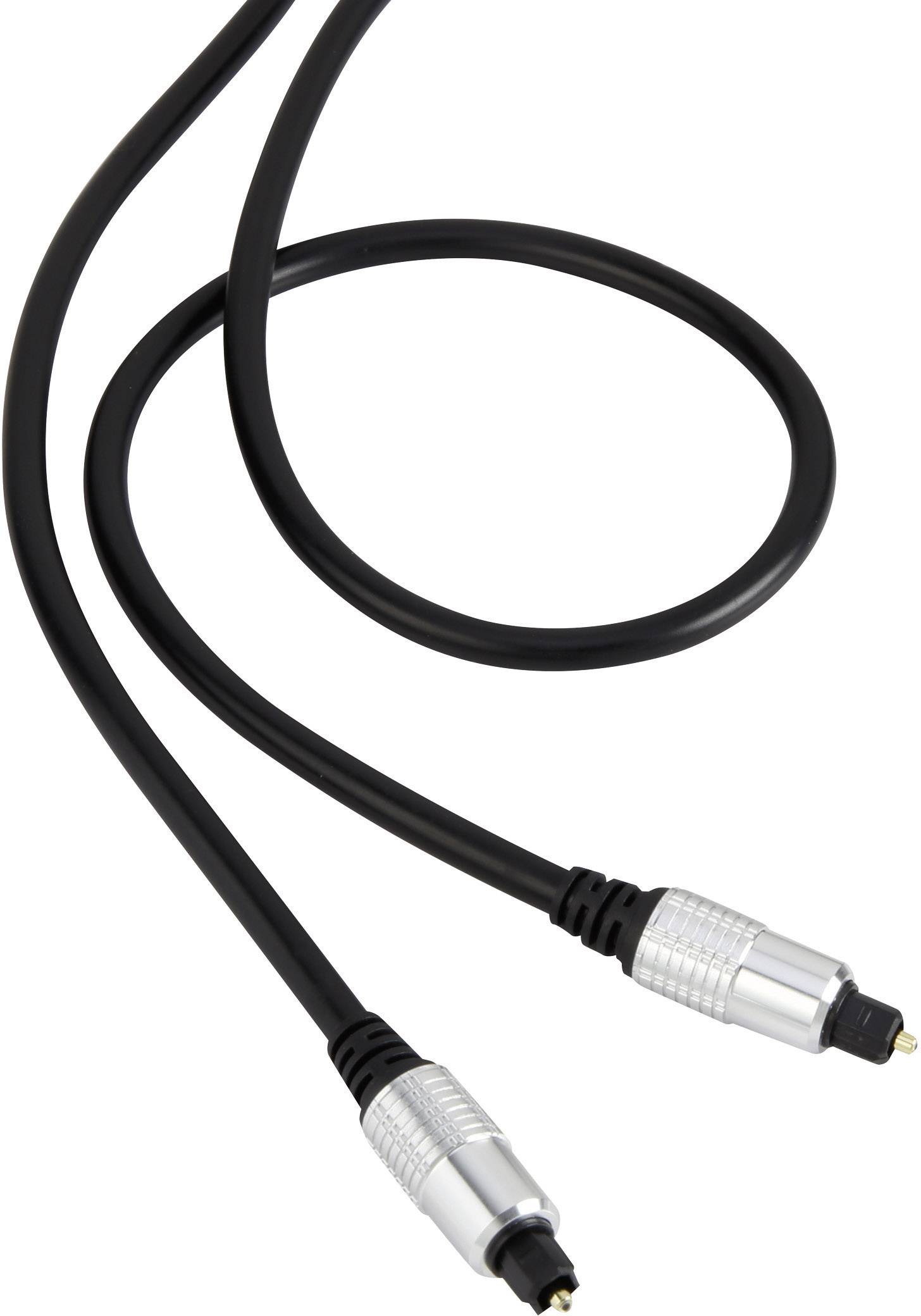 Toslink audio numérique Câble de raccordement [1x Toslink mâle (ODT) - 1x Toslink mâle (ODT)] 1.50 m noir gaine ultra-do