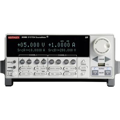 Instrument SMU SourceMeter modèle 2636B, 2 canaux, (0,1fA, 200V, impulsion 10A/1,5A DC) Keithley 2636B