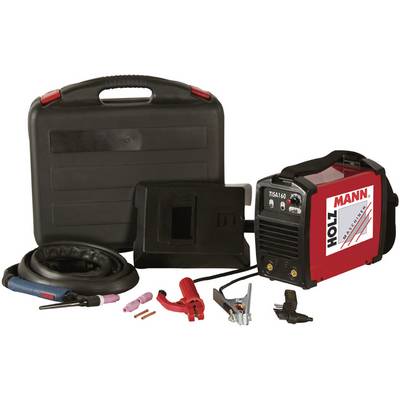 Ensemble de soudage comprenant une source de courant, un casque de soudage, un chalumeau, des câbles et des accessoires, adapté pour une utilisation domestique et professionnelle.