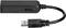 Un câble USB connecté à un adaptateur rectangulaire noir de marque D-Link.