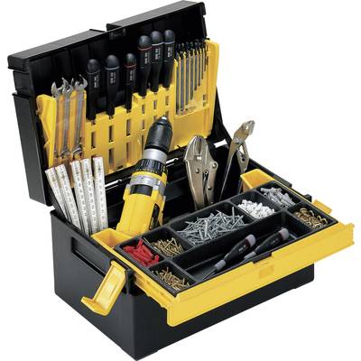 Alutec 56550  Boîte à outils vide plastique noir, jaune