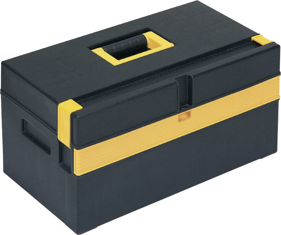 Alutec 56550 Boîte à outils vide plastique noir, jaune-1