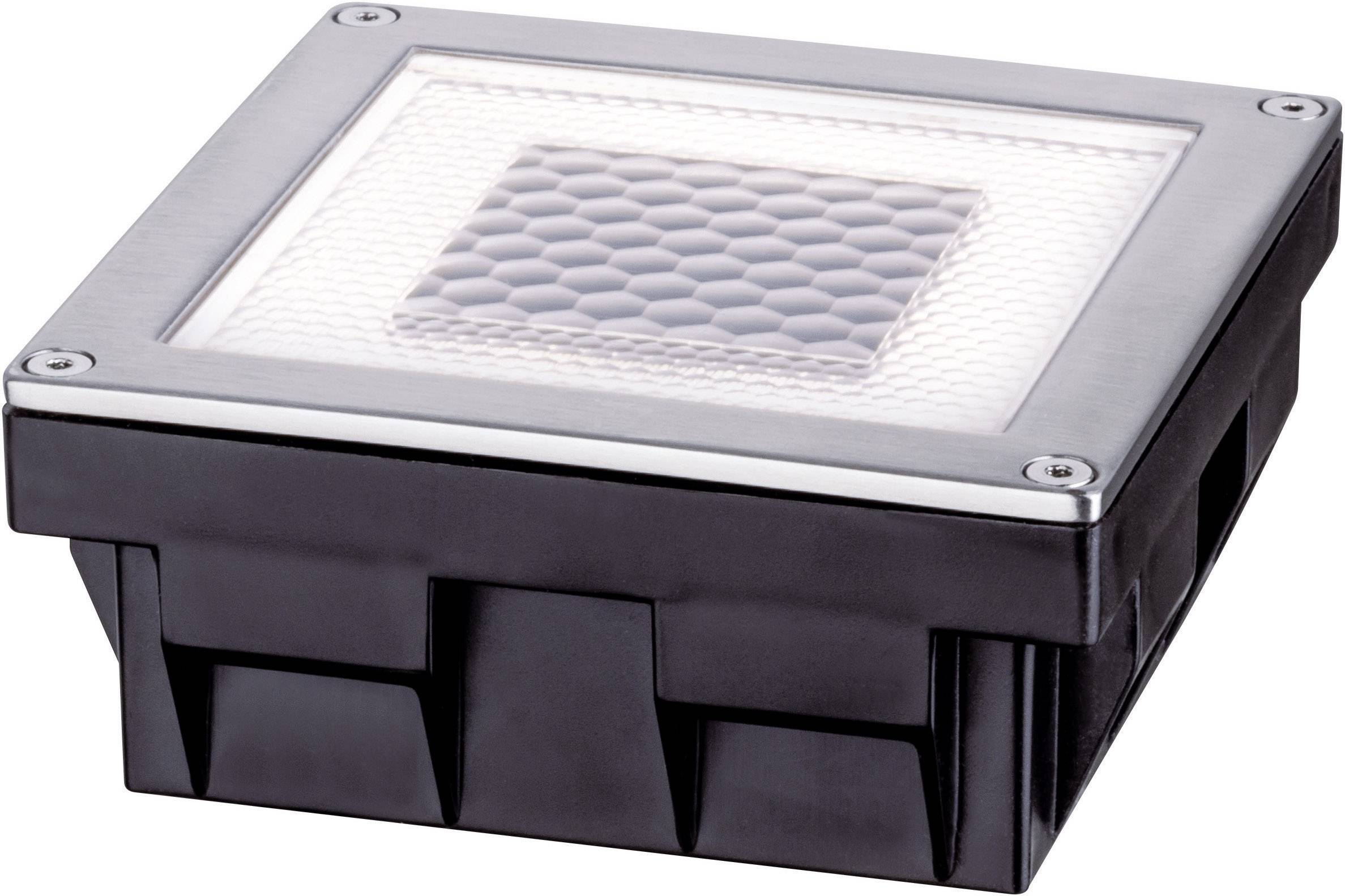 Luminaire LED carré avec un cadre métallique lisse et une texture alvéolaire à l'intérieur ; adapté pour une installation au sol.