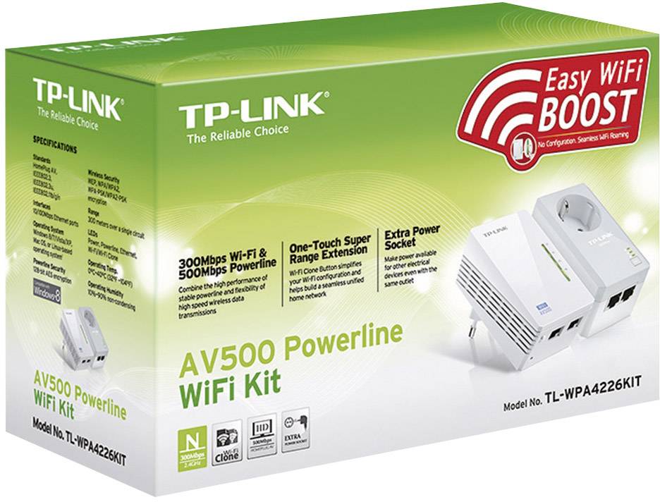 TP-Link TL-WPA4226 KIT Adaptateur réseau CPL 600 Mbit/s Ethernet/LAN Wifi Blanc 2 piece(s)-2