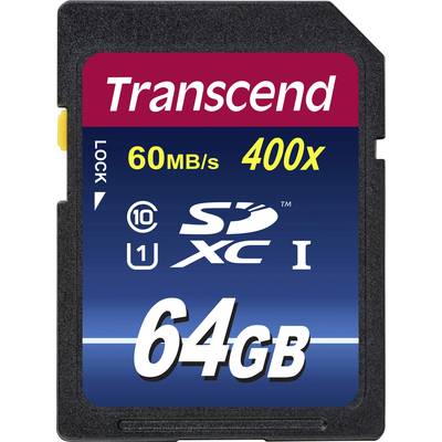 Carte SDXC Transcend Premium 400 64 GB Class 10, UHS-I 