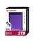Transcend disque dur portable, 2 To, USB 3.0. L'image montre l'emballage avec le disque dur, en mettant l'accent sur la capacité de stockage et le type de connexion.