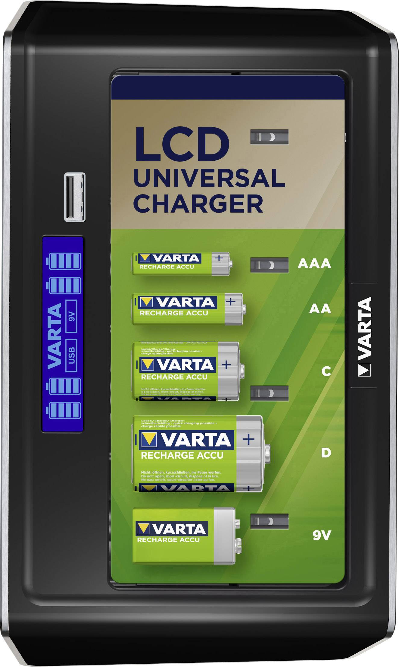Chargeur de piles rondes NiMH Varta LCD Universal-2