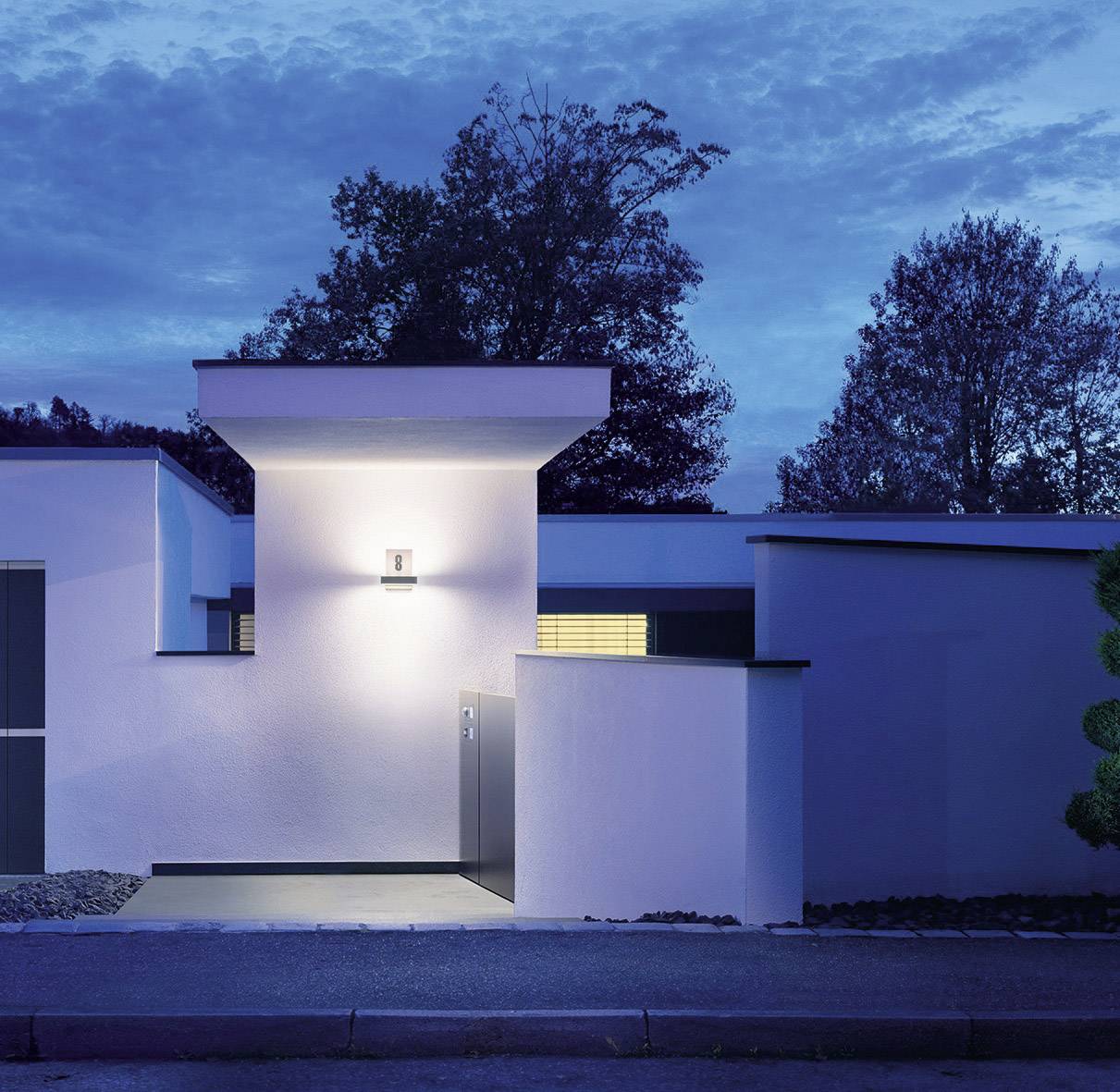 Eclairage LED pour numéro de maison avec détecteur de mouvements Steinel L 820 iHF L820LED-IHF 671327 aluminium-0