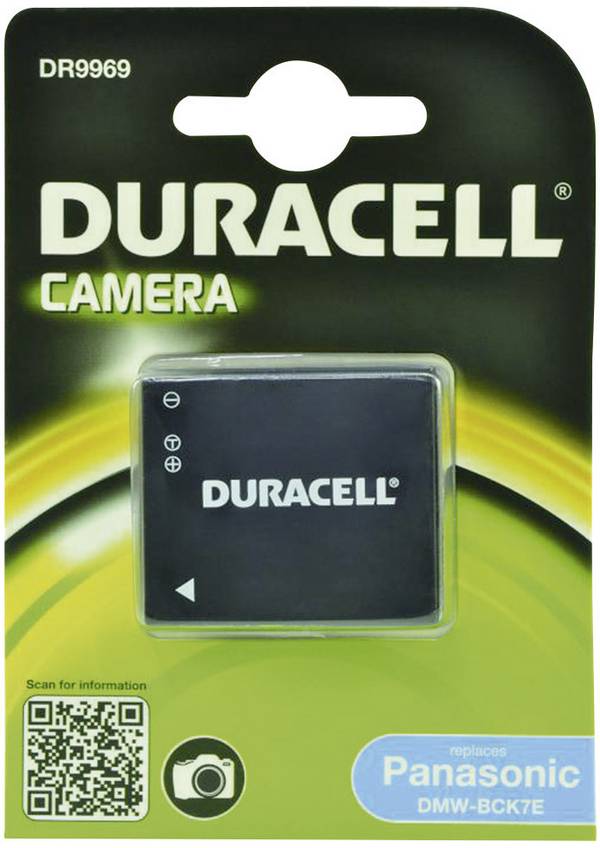 Duracell DMW-BCK7 Batterie pour appareil photo Remplace l'accu d'origine DMW-BCK7E 3.6 V 630 mAh