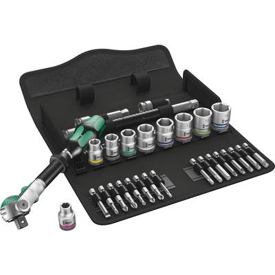 Ensemble de douilles et d'embouts dans une trousse à outils ouverte, organisé et numéroté, pour des travaux mécaniques précis.